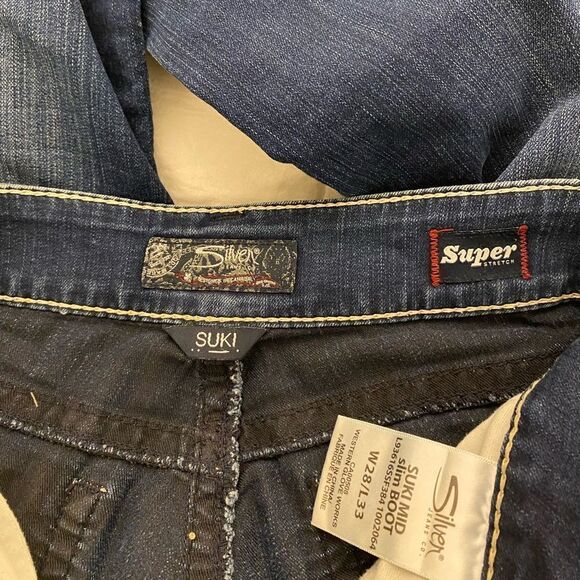 Silver Sudi Mid Slim Boot Jeans - Picture 8 of 9